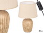 Giftdecor Lámpara Envejecida Rayas Verticales 34 cm Cerámica Marrón E27 (Set de 6)