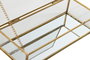DKD Home Decor Joyero de Cristal y Metal Dorado