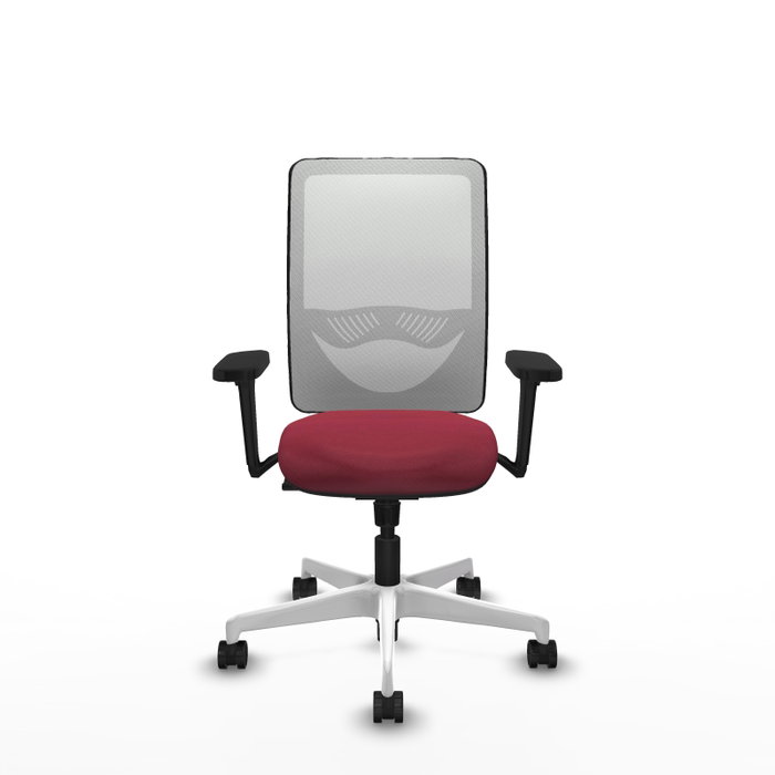 PIQUERAS Y CRESPO Silla de oficina Zulema con mecanismo Sincro, Granate y Blanco PIQUERAS Y CRESPO Silla de oficina Zulema con mecanismo Sincro, Granate y Blanco
