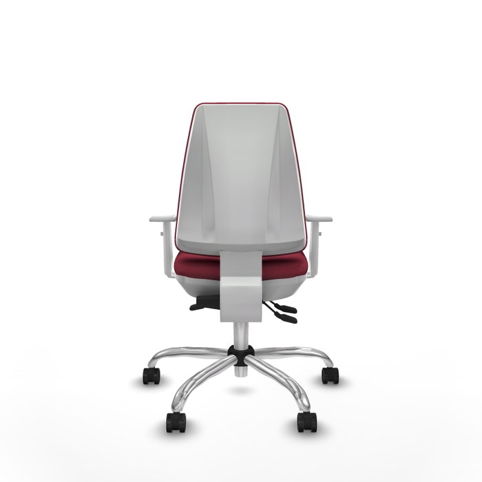 PIQUERAS Y CRESPO Silla de oficina Elche con mecanismo Asincro, Tela Granate