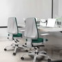 PIQUERAS Y CRESPO Silla de oficina Elche con mecanismo Asincro, Tela Granate