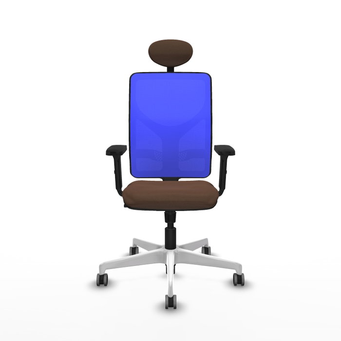 PIQUERAS Y CRESPO Silla de oficina Motilla con mecanismo Sincro, Marrón oscuro y Azul PIQUERAS Y CRESPO Silla de oficina Motilla con mecanismo Sincro, Marrón oscuro y Azul