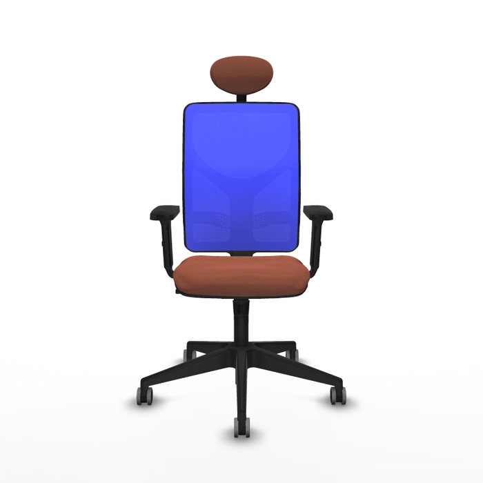 PIQUERAS Y CRESPO Silla de oficina Motilla con mecanismo Sincro, Azul y Marrón