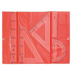 Safta Conjunto Escolar de Dibujo con Reglas (30cm, 15cm, Escuadra, Cartabón, Semicírculo)