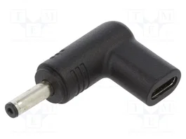 AKYGA Adaptador USB C a DC 4,0/1,35 mm 100W Negro