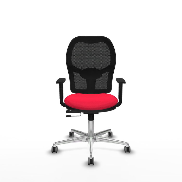 PIQUERAS Y CRESPO Silla de Oficina Jorquera con Mecanismo Sincro/Traslack Rojo y Negro