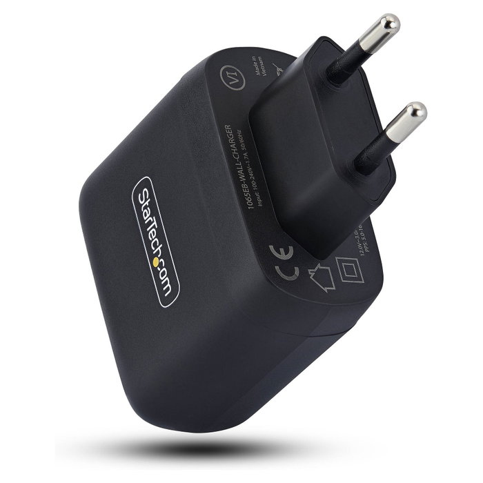 Startech Cargador de pared USB-C 65W Compacto GaN Negro