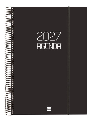 Finocam Agenda 2027 Basic Opaque Negro A4 Día Página