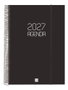 Finocam Agenda 2027 Basic Opaque Negro A4 Día Página