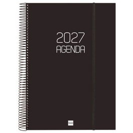 Finocam Agenda 2027 Basic Opaque Negro A4 Día Página