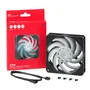 ADATA XPG Vento Pro 120 PWM - Ventilador para Caja PC de 120 mm, Negro/Blanco, 2500 RPM, 75 CFM, 28 dB(A), Alta Presión Estática, Conexión en Cadena
