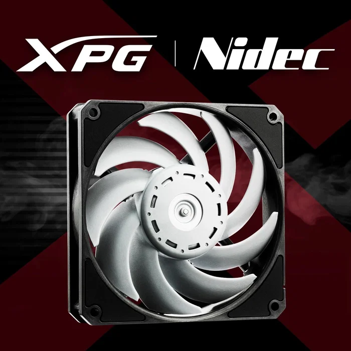 ADATA XPG Vento Pro 120 PWM - Ventilador para Caja PC de 120 mm, Negro/Blanco, 2500 RPM, 75 CFM, 28 dB(A), Alta Presión Estática, Conexión en Cadena