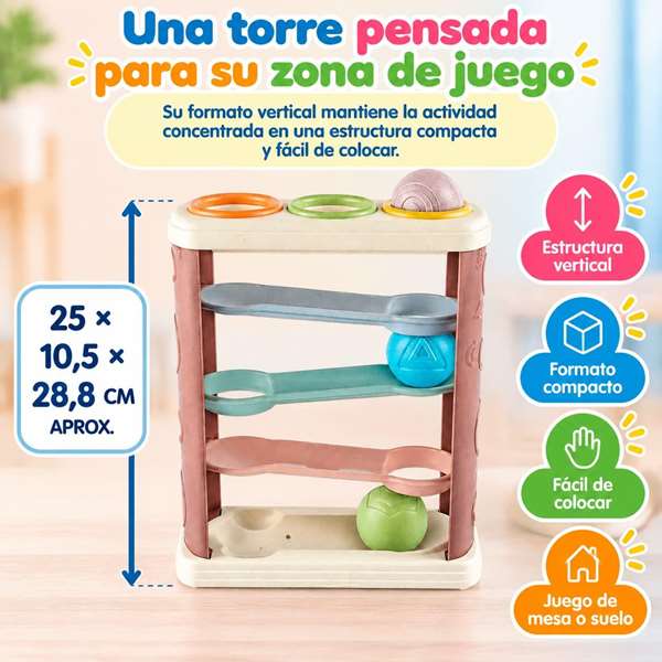 Jugatoys - misprimerosjuguetes Juego infantil torre con bolas y martillo Jugatoys - misprimerosjuguetes Juego infantil torre con bolas y martillo
