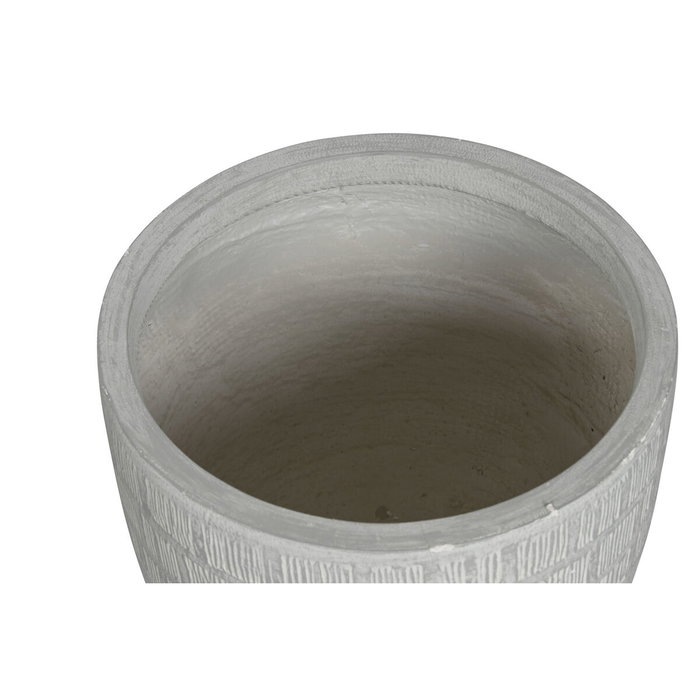 DKD Home Decor Set de 4 Maceteros de Magnesia Gris