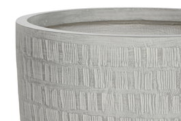 DKD Home Decor Macetero Terraza Y Jardin Gris 44 x 43 x 44 cm Set de 4