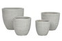 DKD Home Decor Macetero Terraza Y Jardin Gris 44 x 43 x 44 cm Set de 4