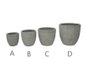 DKD Home Decor Set de 4 Maceteros de Magnesia Gris