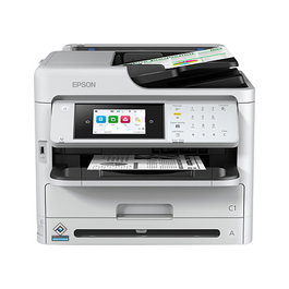 Epson WorkForce Pro WF-M5899DWF - Impresora multifunción A4 tinta, 34 ppm, WiFi, Ethernet, impresión móvil, duplex, escáner y fax color, bandeja 1500 hojas