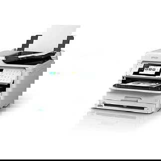 Epson WorkForce Pro WF-M5899DWF - Impresora multifunción A4 tinta, 34 ppm, WiFi, Ethernet, impresión móvil, duplex, escáner y fax color, bandeja 1500 hojas