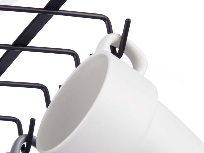 Kinvara Soporte Negro Metal para Tazas 15.5 x 7 x 28.7 cm (Set de 8)