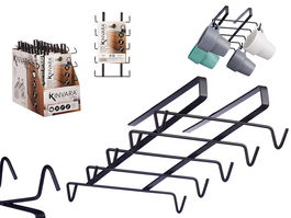 Kinvara Soporte Negro Metal para Tazas 15.5 x 7 x 28.7 cm (Set de 8)