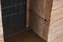 DKD Home Decor Armario Colonial Marrón 4 Puertas Acacia Cristal Led 145x40x153 cm