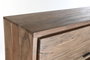 DKD Home Decor Armario Colonial Marrón 4 Puertas Acacia Cristal Led 145x40x153 cm