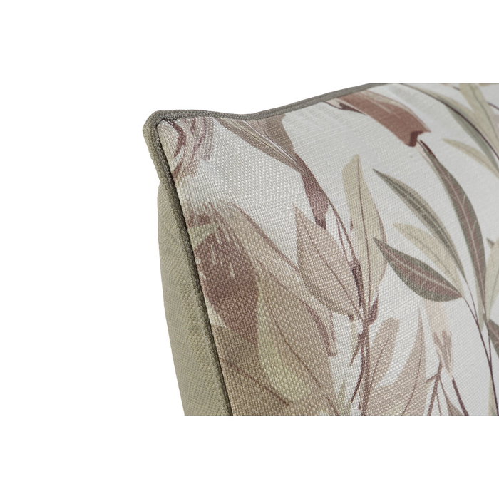 DKD Home Decor Cojín de Poliéster Leaves Impreso Multicolor DKD Home Decor Cojín de Poliéster Leaves Impreso Multicolor