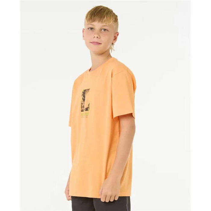 Camiseta de Manga Corta Infantil Rip Curl Raw Energy Frame Tee Naranja