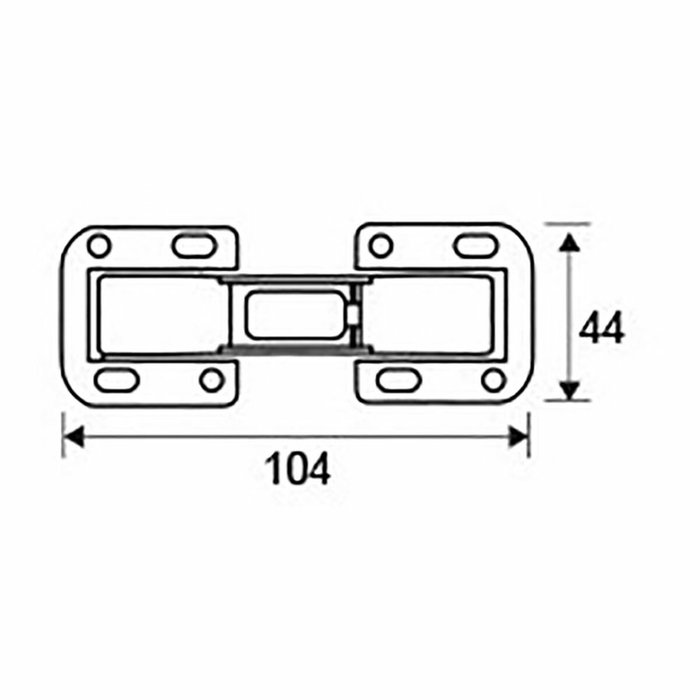 Edm Bisagra cazoleta sobreponer modelo BC10, acero zincado, 104 x 44 mm