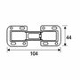 Edm Bisagra cazoleta sobreponer modelo BC10, acero zincado, 104 x 44 mm