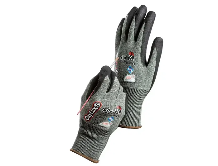 Safetop Guantes de nitrilo y nylon oxylux satinado talla 8