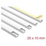 DeLOCK Canaleta para cables autoadhesiva con tapa deslizante 25 x 10 mm - 1 m (Pack de 5) - Blanco