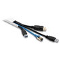DeLOCK Canaleta para cables autoadhesiva con tapa deslizante 25 x 10 mm - 1 m (Pack de 5) - Blanco