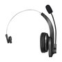 LogiLink Auriculares Diadema Bluetooth Mono BT0059 para Oficina/Call Center con Micrófono Boom, Base de Carga y USB, Negro