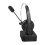 LogiLink Auriculares Diadema Bluetooth Mono BT0059 para Oficina/Call Center con Micrófono Boom, Base de Carga y USB, Negro