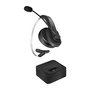 LogiLink Auriculares Diadema Bluetooth Mono BT0059 para Oficina/Call Center con Micrófono Boom, Base de Carga y USB, Negro