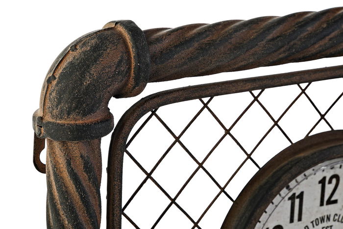 DKD Home Decor Reloj Pared Loft Gris Oscuro 5 x 42 x 93 cm