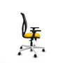 PIQUERAS Y CRESPO Silla de oficina Motilla con mecanismo Sincro/Traslack, Amarillo y Negro