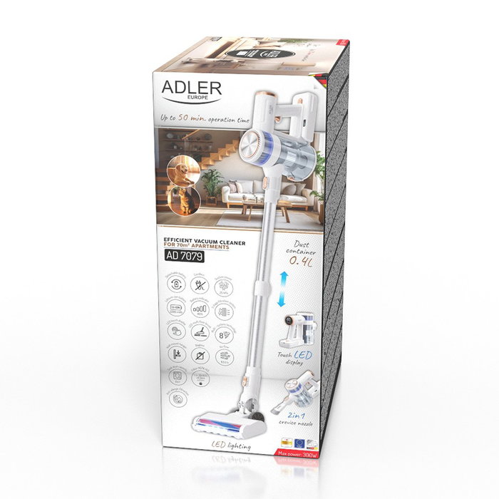Adler Aspiradora escoba AD 7079 sin cable 300 W 25 kPa