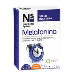 NUTRITIONAL SYSTEM Malatonina 30 Cápsulas Sabor Naranja