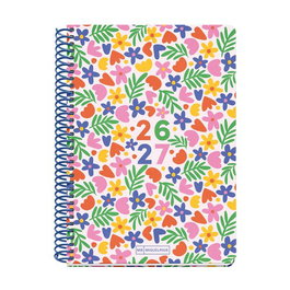 Agenda Escolar (2026-27) Miquelrius Junior Espiral Tapa Extra Plus 4º 150X213 S/V Apais. Flowery