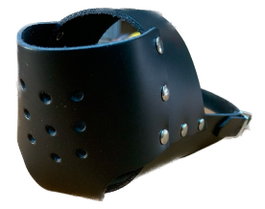Collar bozal para perro de cuero Doberman