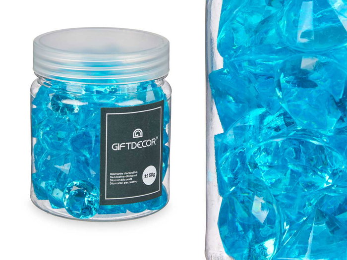 Giftdecor Bote 150Gr Diamante Gr Surtidos Colores 6.5 x 8 x 6.5 cm (Set de 32)