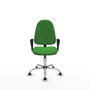 PIQUERAS Y CRESPO Silla de oficina Algarra Verde con Base Cromada