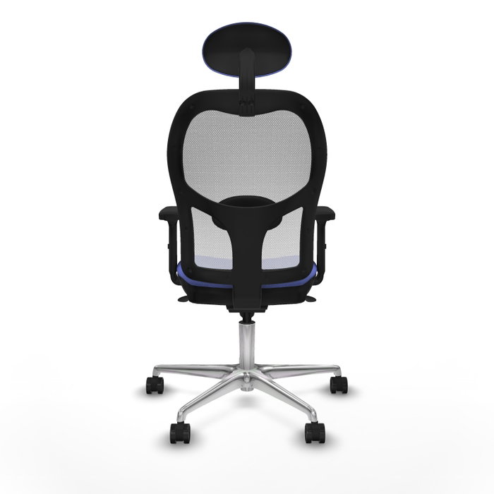 PIQUERAS Y CRESPO Silla de oficina Jorquera con mecanismo Sincro, Azul claro y Blanco