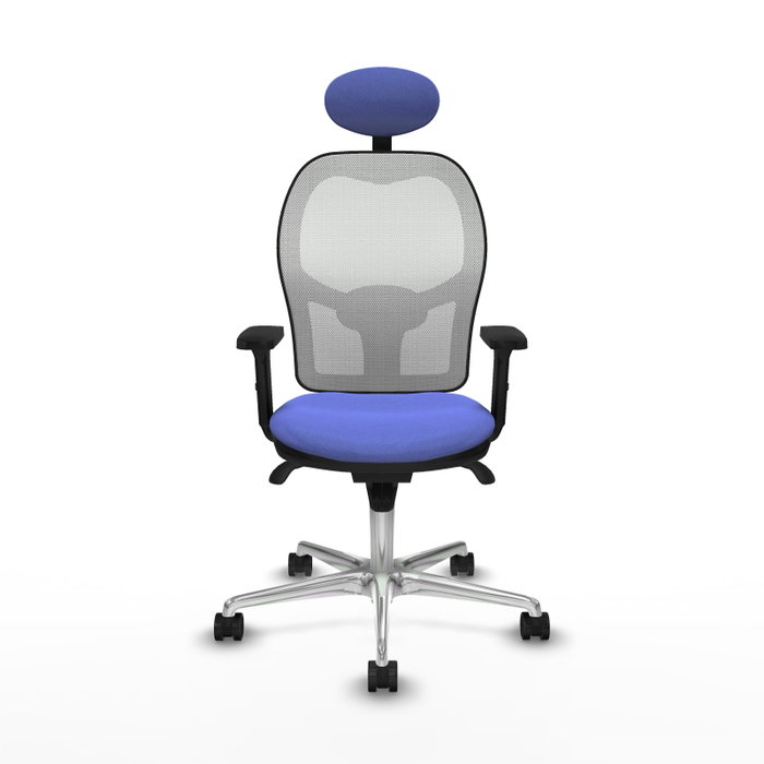 PIQUERAS Y CRESPO Silla de oficina Jorquera con mecanismo Sincro, Azul claro y Blanco