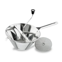 LACOR Pasapurés Ovinox Manual, Manivela 30 cm, Incluye Rejillas 2 y 3 mm