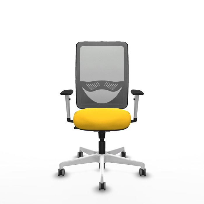 PIQUERAS Y CRESPO Silla de oficina Zulema con mecanismo Sincro, amarillo y gris PIQUERAS Y CRESPO Silla de oficina Zulema con mecanismo Sincro, amarillo y gris