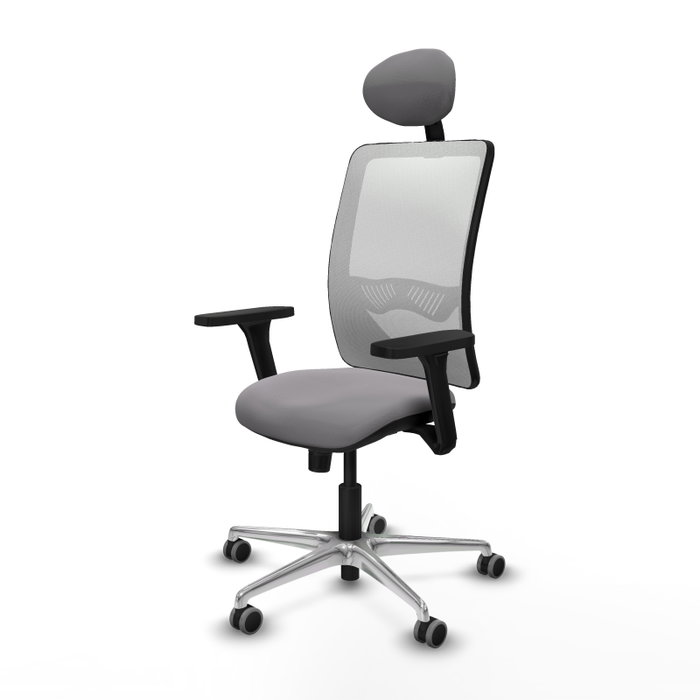 PIQUERAS Y CRESPO Silla de oficina Zulema con Mecanismo Sincro, Gris y Blanco PIQUERAS Y CRESPO Silla de oficina Zulema con Mecanismo Sincro, Gris y Blanco